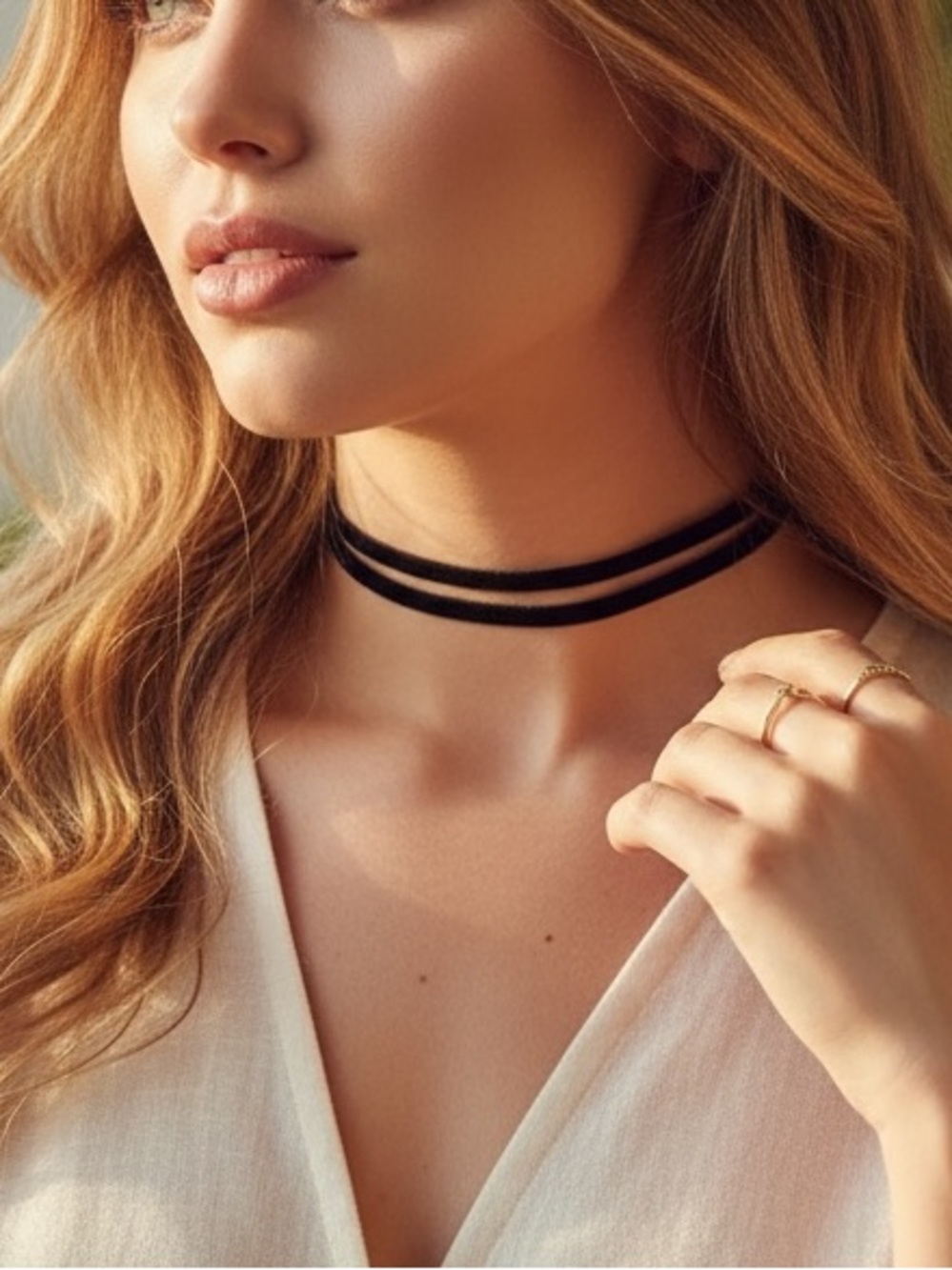 Double layer Choker Necklace